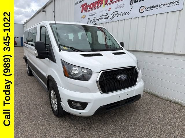 2024 Ford Transit Passenger Wagon XL in White — front three-quarter view