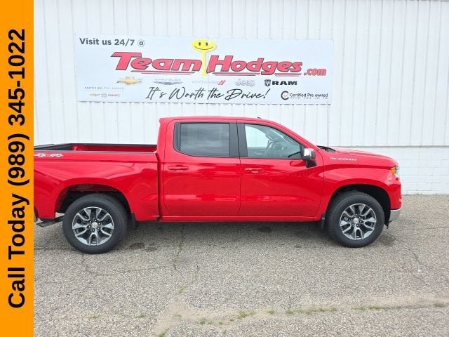 2026 Chevrolet Silverado 1500 LT (2FL) in Red Hot — front three-quarter view