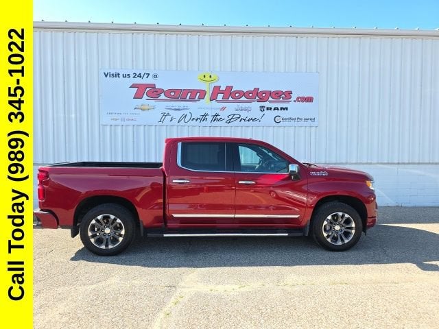 2023 Chevrolet Silverado 1500 High Country in Radiant Red Tintcoat — front three-quarter view