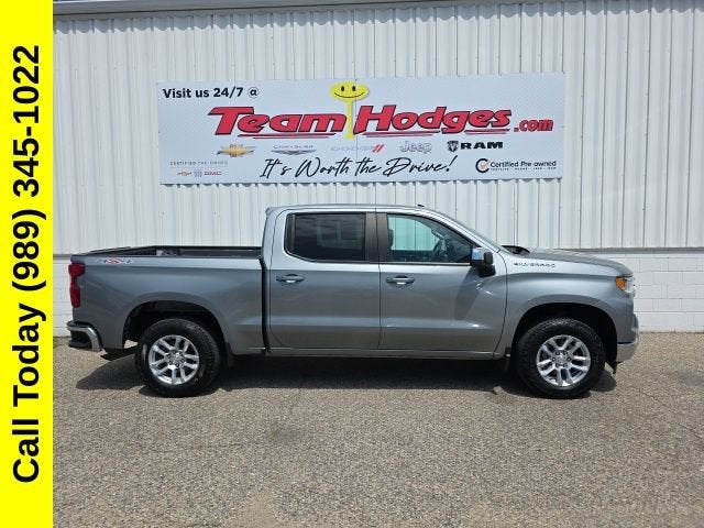 2023 Chevrolet Silverado 1500 LT (2FL) in Sterling Gray Metallic — front three-quarter view