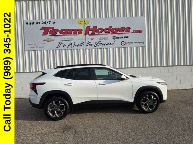 2024 Chevrolet Trax LT in Summit White — front three-quarter view