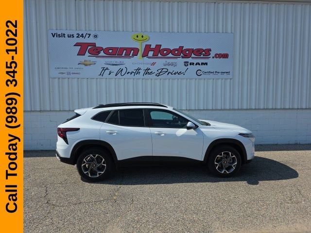2026 Chevrolet Trax LT in Summit White — front three-quarter view